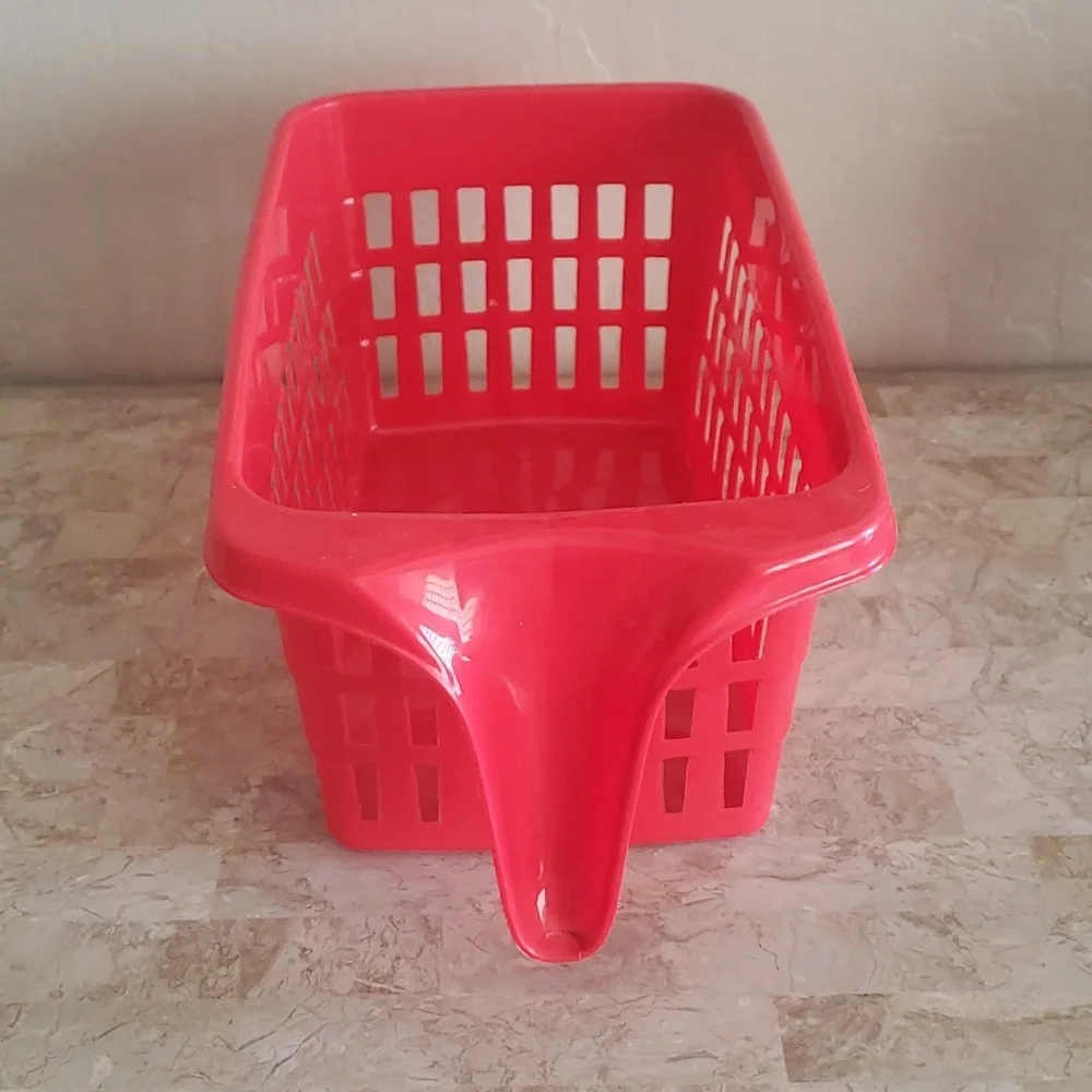 Red Plastic Basket w/handle